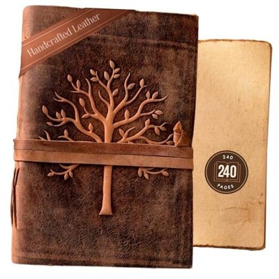  Vintage Leather Journal Tree of Life-Leather Bound 9