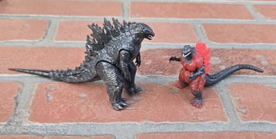Godzilla TOHO Mini Action Figure & Burning Godzilla Mini Figure Set Of 2-image