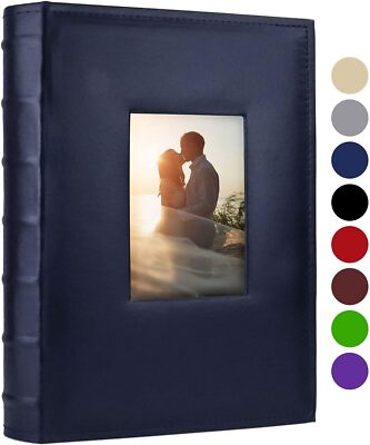 Vienrose Photo Album 4x6 300 Photos with Memo Area Leather Cover Large Capacity-image