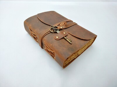 Vintage Genuine Leather Journal Multi Paper Handmade Leather bound Journal 7