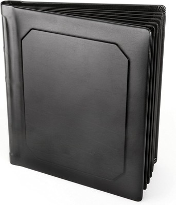 Professional Leatherette Bound Slip-in Photo 8x10 (15 Page), Black/Black -image