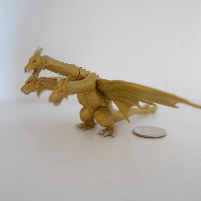 Godzilla Movie King of the Monster Ghidorah 3 Head Gold Dragon Toy Action Figure-image