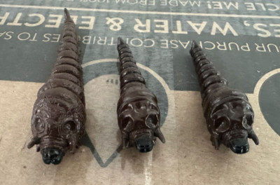 Kouju Godzilla Action Figure Lot of 3 Vintage Larva Pods-image