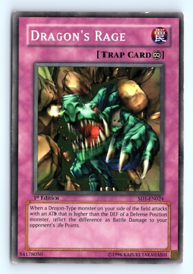 Yu-Gi-Uh Dragon's Rage #SD1-EN024 1st Ed Structure Deck: Dragon's Roar tcg LP-image