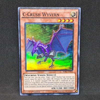 C-Crush Wyvern SDKS-EN003 1st Edition Super Rare LP Light Play Yu-Gi-Oh! Card-image