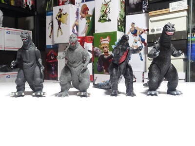 MINT- LOT OF 4 + RARE Godzilla 6