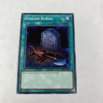 Yugioh Foolish Burial Sdli-en029  Realm Of Light Structure Deck Reprint Common-image