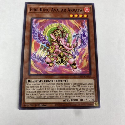 yugioh Fire King Avatar Arvata SR14-EN047  Fire Kings Structure Deck 1st Edition-image