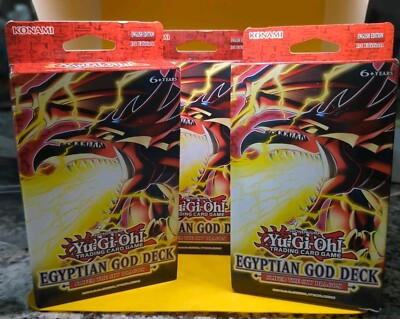 3x Yu-Gi-Oh! Egyptian God Deck: Slifer the Sky Dragon, 1st Edition BRAND NEW-image