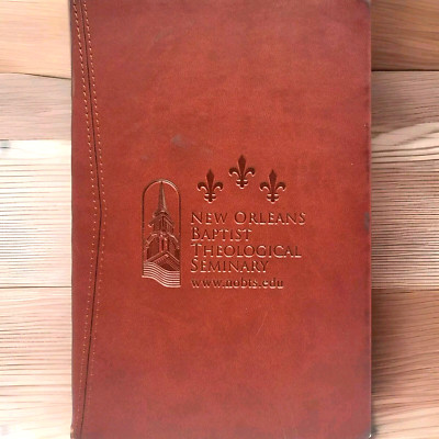 New Orleans Baptist Theological Seminary Leather Bound blank Journal. -image