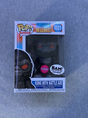 Godzilla vs Kong Kong with Battle Axe Flocked Bam Exclusive #1021 Free Shipping-image
