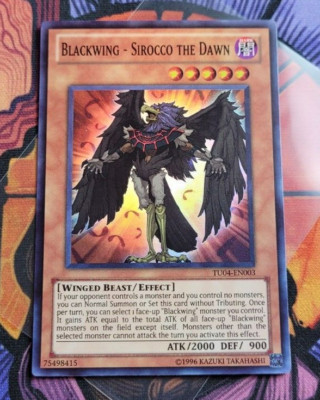✨Blackwing - Sirocco the Dawn Super Rare TU04-EN003 Yugioh Card English Turbo #2-image