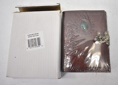 Fantasy Gifts Leather Bound Green Lapis Stone Locking Journal Vintage-Look-image