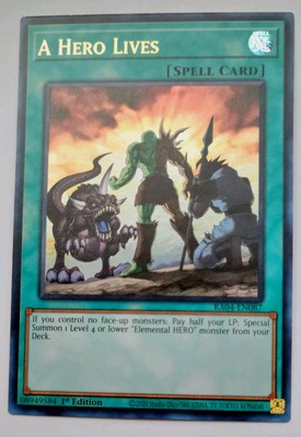 A Hero Lives  Yugioh! Spell Card  1st Edition No. SDHS- ENO26-image