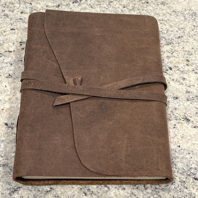 Leather Journal Notebook Planner Handmade Unlined Paper Pages Bound Writing RARE-image