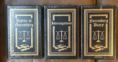 JUSTICE AT NUREMBERG/INTERROGATIONS/DIARY 3 vol Robert Conot EASTON PRESS SEALED-image