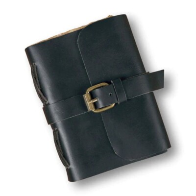 Vintage Leather bound Journal Antique Handmade Paper Notebook Diary Sketchbook-image