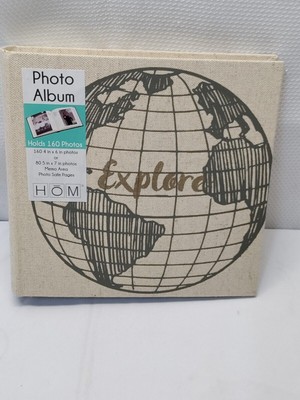 Hom Essence Tan Fabric Explore Photo Album 160 Photo Max Capacity-image