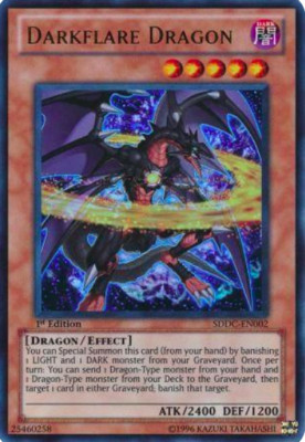 1X NM Darkflare Dragon - SDDC-EN002 - Ultra Rare 1st Edition Structure Deck-image