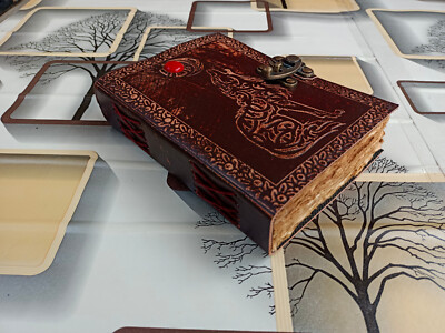 Vintage Leather bound Journal Antique Handmade Paper Notebook Diary Sketchbooks-image