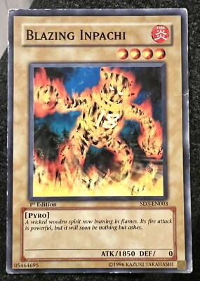 Yu-Gi-Oh! TCG 1st Edition Blazing Inpachi Structure Deck SD3-EN003 Unlmtd Common-image