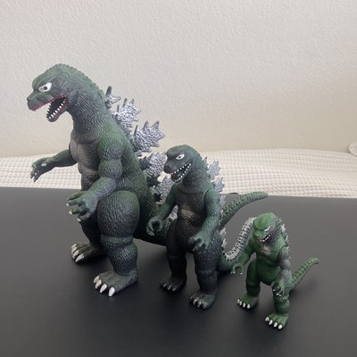 Vintage GODZILLA 13” Action Figure Toho Imperial Toy Toho 1985 Lot Of 3-image