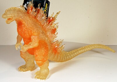 BANDAI GODZILLA KAIJU 2000 G2k THEATER EXCLUSIVE CLEAR, ORANGE w/GLITTER, JAPAN-image