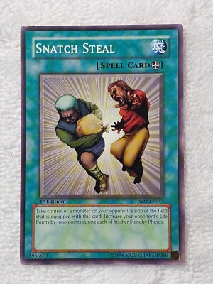 YuGiOh TCG Snatch Steal - Structure Deck: Zombie Madness 1st ED SD2-EN013 LP-image