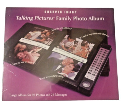 Sharper Image Talking Pictures Large Family  Photo Album 96 Photos  24 Messages-image