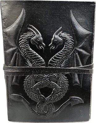 PACK OF 2 Journal Book, Leather Bound Writing Pad Unlined Paper Notebook-image