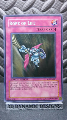 | Yugioh Rope of Life SD2-ENDE1 Secret Rare Deluxe Edition  NM- /VLP 🔥 |-image