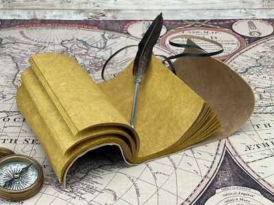 7x5 Vintage Handmade Scroll Leather Journal Travel Diary Leather Bound Notebook-image