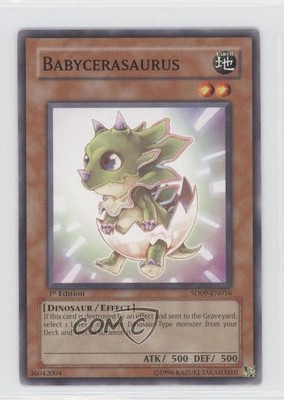 2006 Yu-Gi-Oh! Dinosaur's Rage Structure Deck 1st Edition Babycerasaurus ic4-image