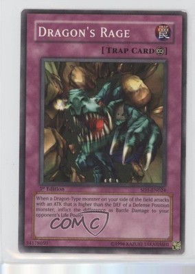 2005 Yu-Gi-Oh! Roar Structure Deck 1st Edition Dragon's Rage #SD1-EN024 0p5r-image