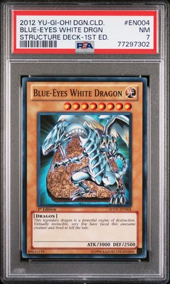 2012 YU-GI-OH! DRAGONS COLLIDE STRUCTURE DECK BLUE-EYES WHITE DRAGON PSA 7-image