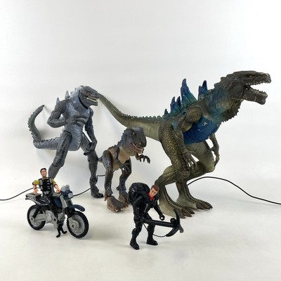 🔥1998 Toy Biz Toho GODZILLA T Rex Dinosaurs + Figures Lot Rumble N Roar!🔥-image