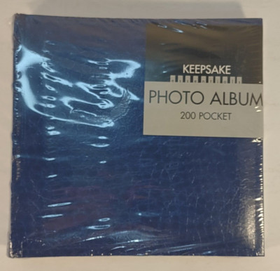 NIP Keepsake Essentials Photo Album 200 pocket 4x6 inch blue picture book-image