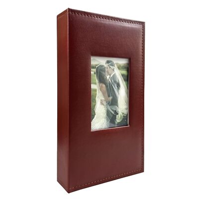 Photo Album 4x6 for 300 Photos Pictures PU Leather Cover for Wedding Albums Fami-image