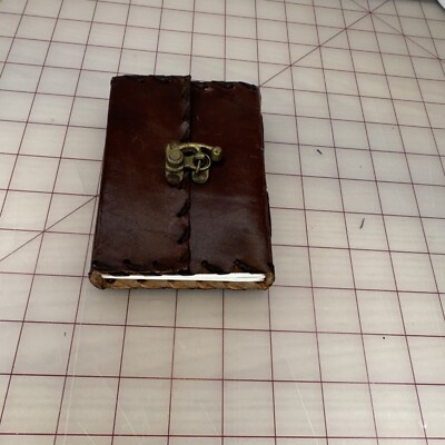 Handmade Leather Bound Journal with Lock for Men Women-image
