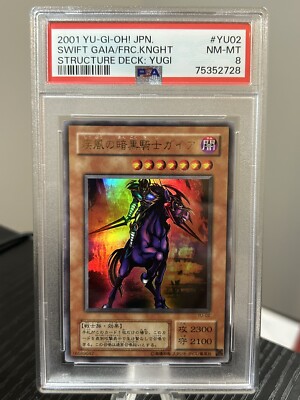 Yu-Gi-Oh PSA8 Swift Gaia the Fierce Knight Ultra YU-02 Japanese-image