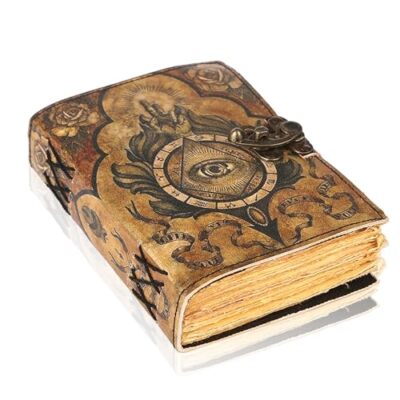  Book of Spells Leather Bound Journal Deckle Edge Paper Grimoire The Third Eye-image
