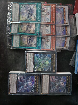 Blue Eyes White Destiny Structure Deck Bundle x3 W/ secret rare promos x3 Euro-image