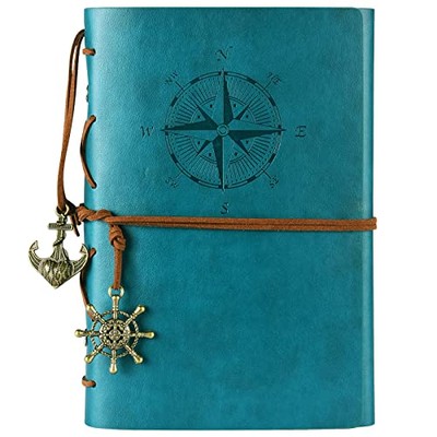 Leather Writing Journal Notebook, MALEDEN Classic Spiral Bound Notebook-image