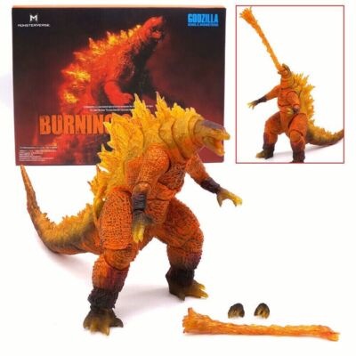 NECA Toy 2019 Movie King of Monsters SHM Burning Godzilla Action Figure Model-image
