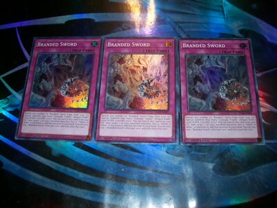 3x Branded Sword 1st Edition Super Rare SDAZ-EN031 Yu-Gi-Oh!-image