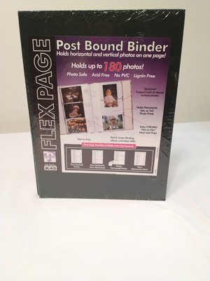 Noname Flex Page Photo Album Post Bound Binder Holds 180 Dark Hunter Green NEW-image