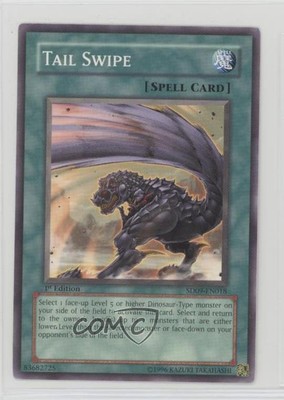 2006 Yu-Gi-Oh! Dinosaur's Rage Structure Deck 1st Edition Tail Swipe 00em-image