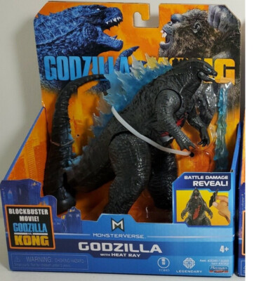 New Playmates Monsterverse Godzilla vs Kong Godzilla Heat Ray Battle Damaged 6