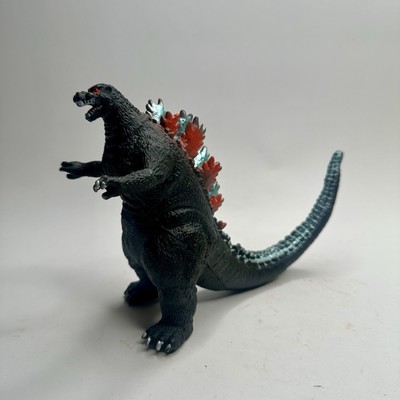Vintage Godzilla Action Figure - Classic Black Red & Blue Dorsal Plates 6” Tall-image