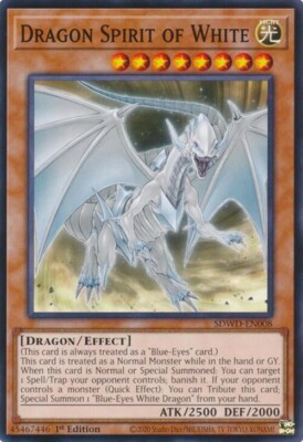 Yugioh! Dragon Spirit of White  x3  SDWD-EN008 Structure Deck-image